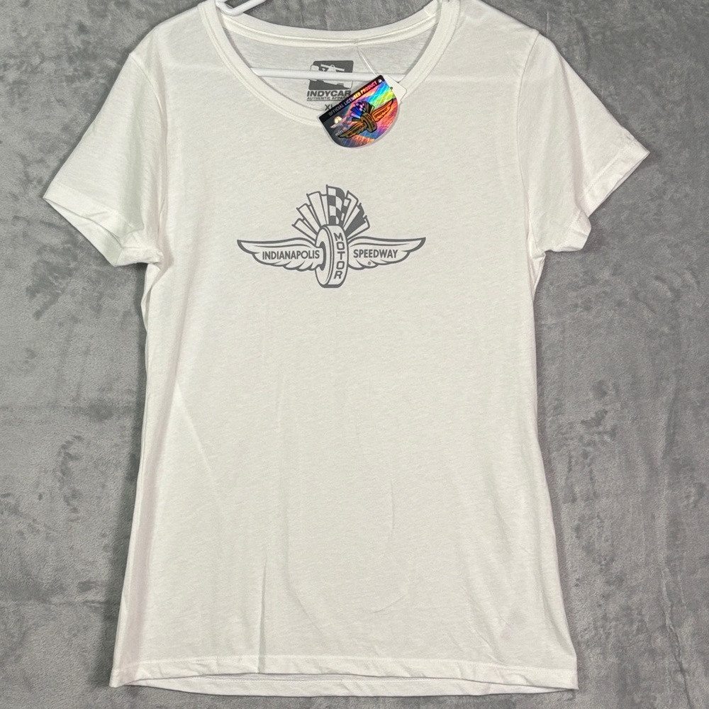 NWT New Indycar White Indianapolis Motor Speedway Tshirt Size XL